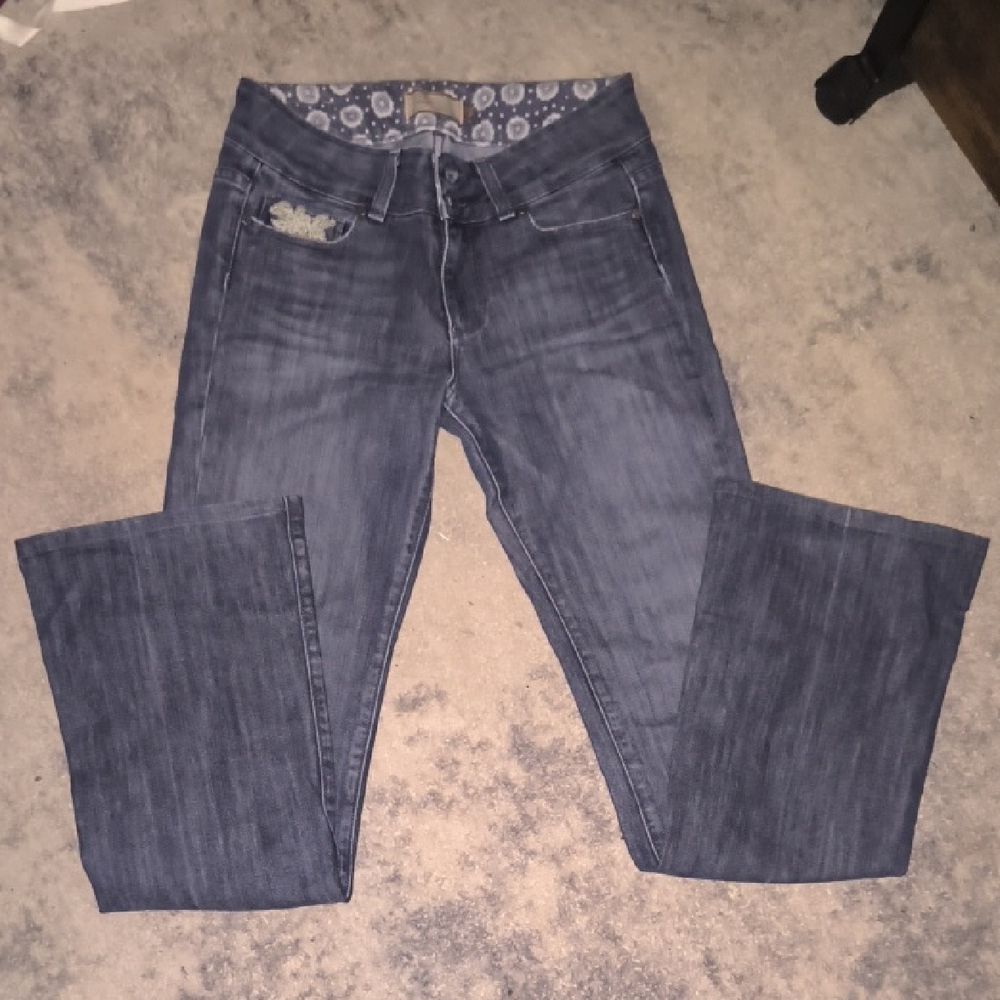 PAIGE | Dark Blue Straight Leg Jeans